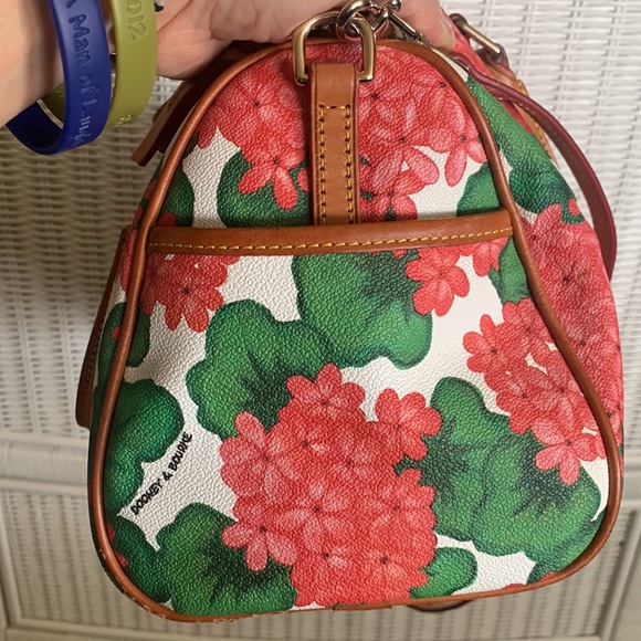 Dooney and Bourke Pink Hydrangea Satchel - Picture 8 of 10
